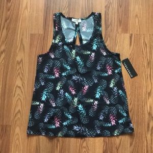 Black Pineapple Split-Back Shirt